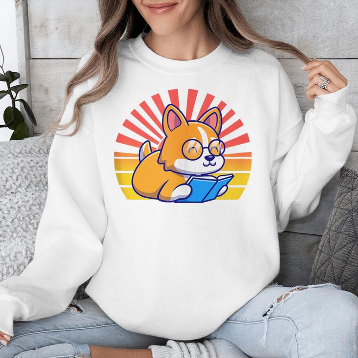 Corgi Dog Reading Book Book Lover Dog Lover Unisex Sweatshirt Corgi Dog Reading Book Book Lover Dog Lover Unisex Sweatshirt