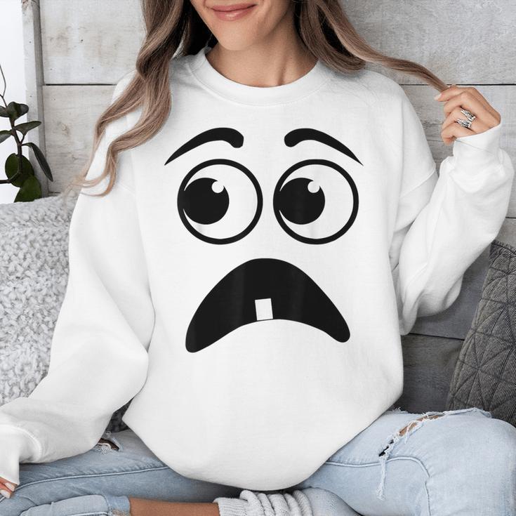 Creepy Face Carrot Halloween Book Character Costume Unisex Sweatshirt
