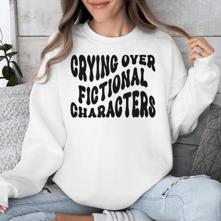 Crying Over Fictional Characters Book Lovers Unisex Sweatshirt Crying Over Fictional Characters Book Lovers Unisex Sweatshirt