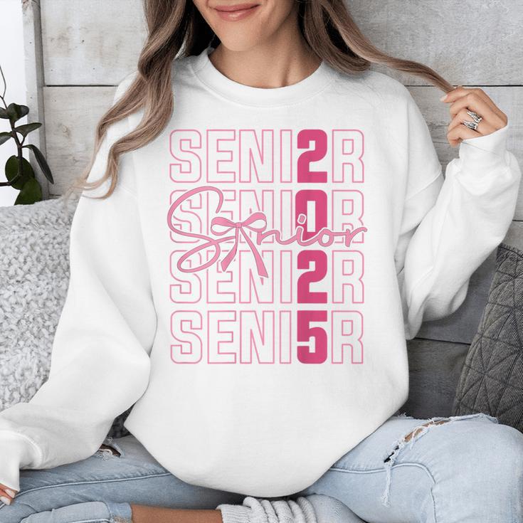 Cute Girls Women Class 2025 Graduation Senior Coquette Bow Unisex Sweatshirt