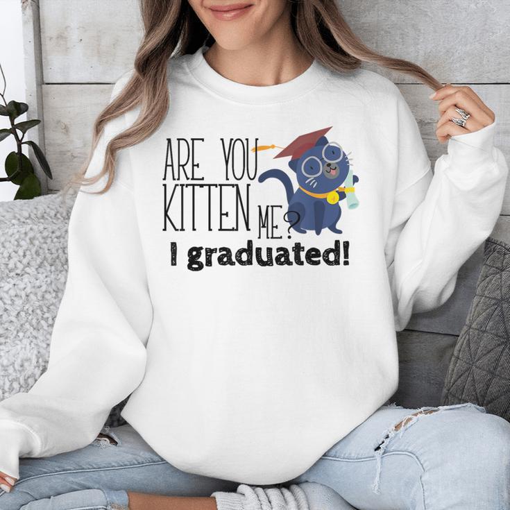 Cute Graduation Cat Masters High School T-Shirt For Men Women Kids Unisex Sweatshirt
