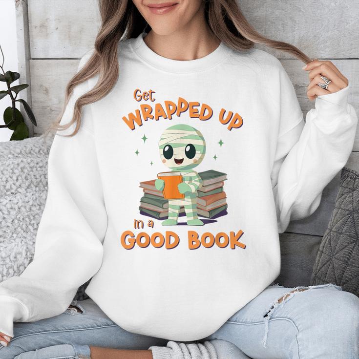 Cute Halloween Teacher Librarian Mummy Reading Books Unisex Sweatshirt Cute Halloween Teacher Librarian Mummy Reading Books Unisex Sweatshirt