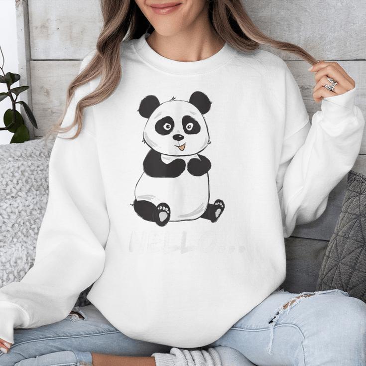 Cute Introvert Vibes – Panda Hello & Goodbye Unisex Sweatshirt Cute Introvert Vibes – Panda Hello & Goodbye Unisex Sweatshirt