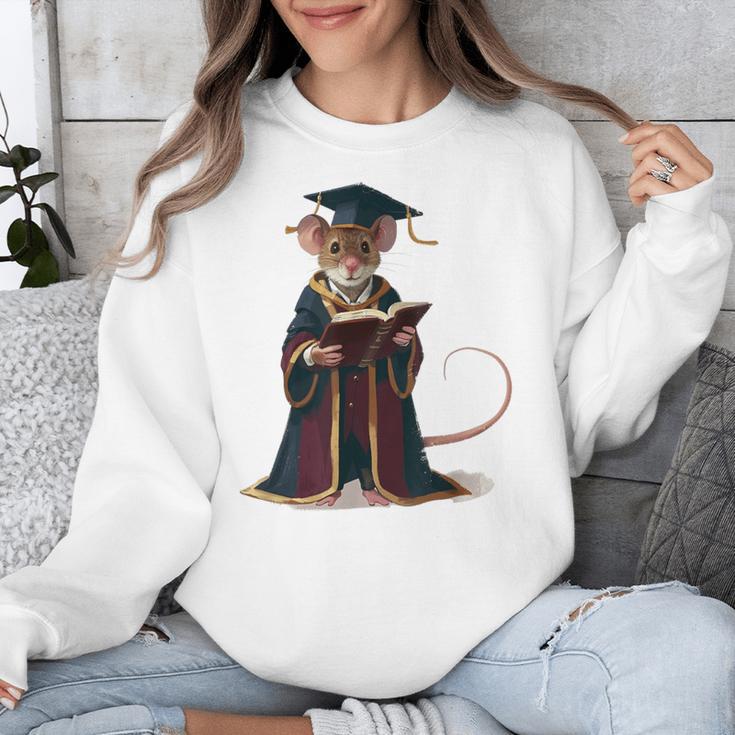 Cute Mouse Reading Book Graduation Unisex Sweatshirt Cute Mouse Reading Book Graduation Unisex Sweatshirt
