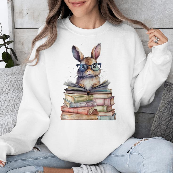 Cute Reading Bunny With Glasses Books Bookworm Reader Book Premium Tri-Blend Unisex Sweatshirt Cute Reading Bunny With Glasses Books Bookworm Reader Book Premium Tri-Blend Unisex Sweatshirt