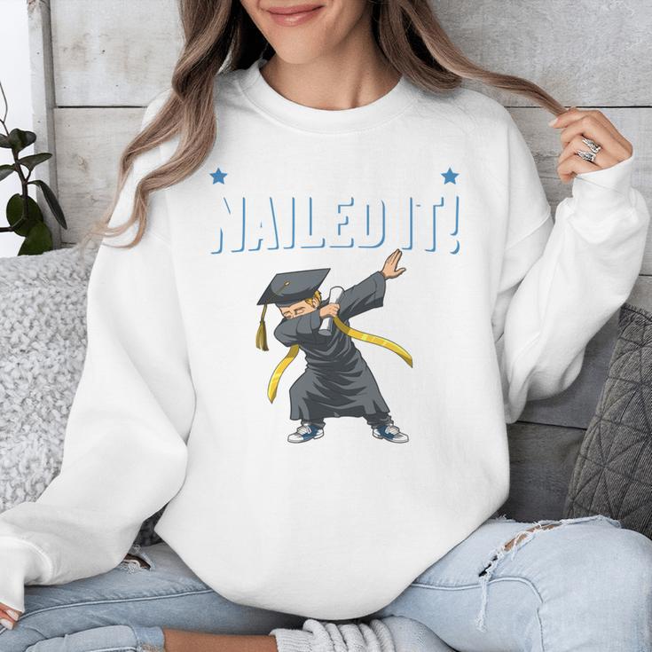 Dabbing Graduation Class Of 2025 Boy Kindergarten Nailed It Unisex Sweatshirt