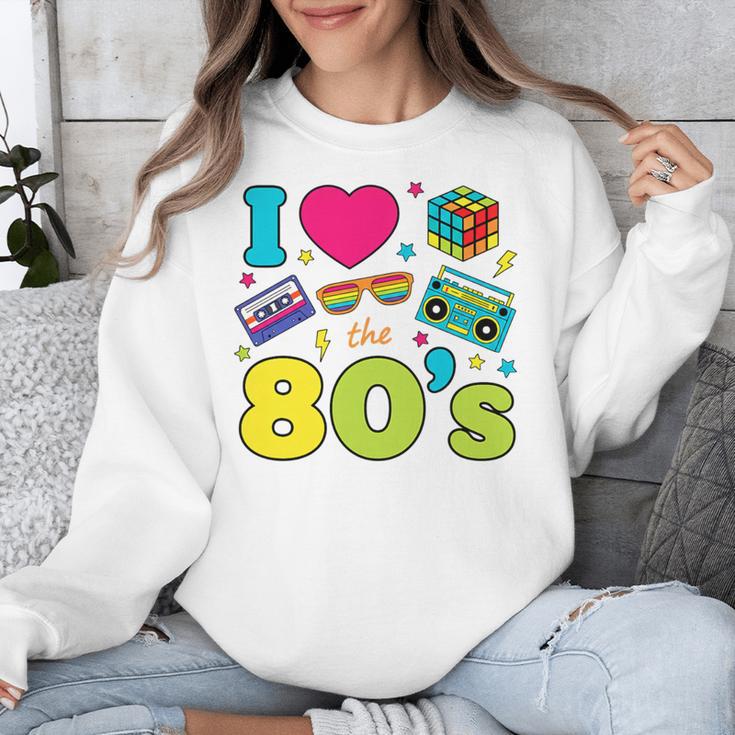 Dad I Love The 80's Retro 80s Nostalgia For Dad Premium Tri-Blend Unisex Sweatshirt