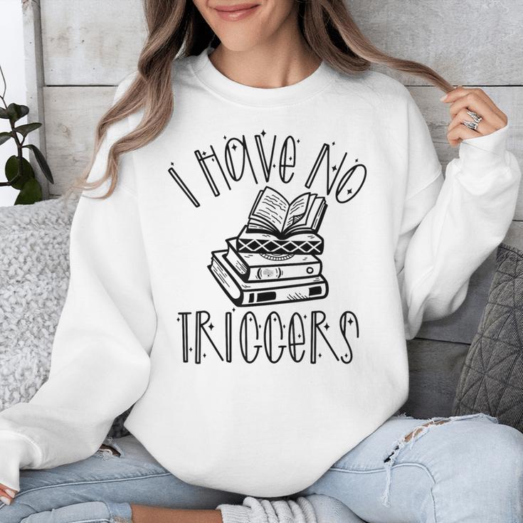 Dark Romance Shirt Women Smutt Book Merch I Have No Triggers Unisex Sweatshirt Dark Romance Shirt Women Smutt Book Merch I Have No Triggers Unisex Sweatshirt