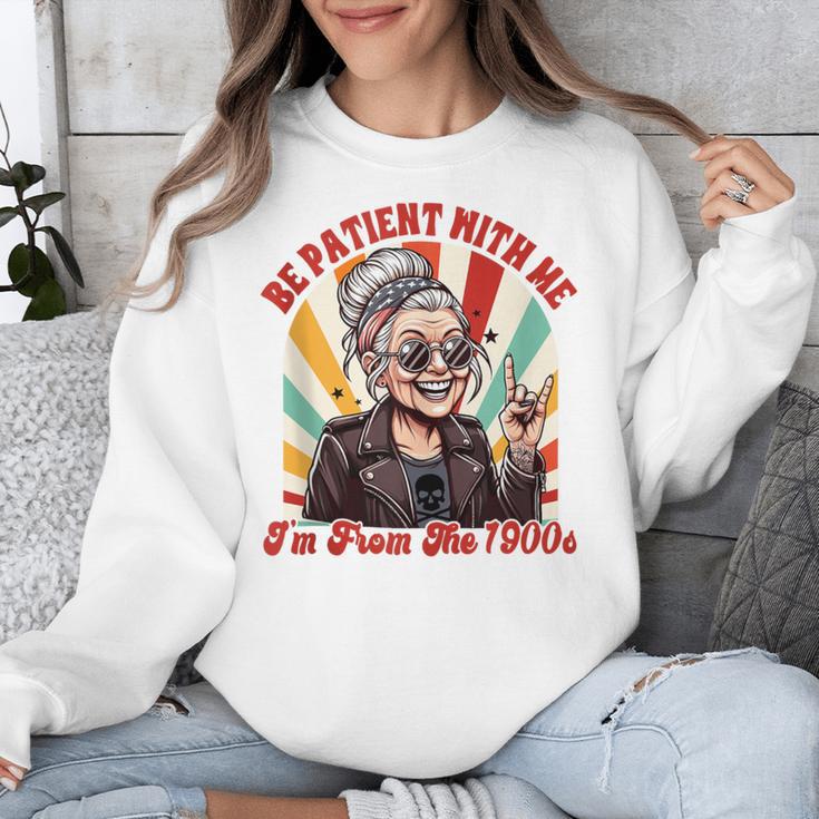 Elder Emo Grandma Nana Be Patient With Me I'm From The 1900s Unisex Sweatshirt Elder Emo Grandma Nana Be Patient With Me I'm From The 1900s Unisex Sweatshirt