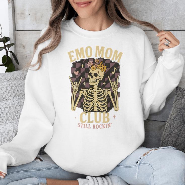 Emo Mom Club Still Rockin Skeleton Nostalgia Women Mother Unisex Sweatshirt