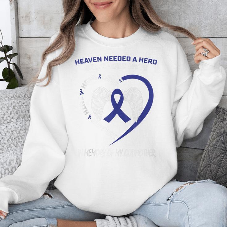 Faith Blue In Memory Of My Godmother Colon Cancer Awareness Unisex Sweatshirt