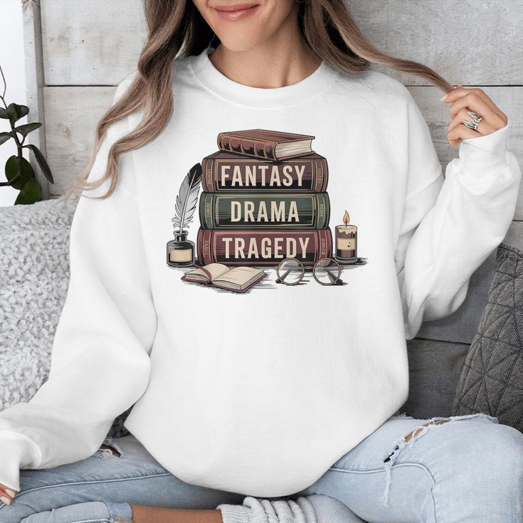 Fantasy Drama Tragedy Gothic Book Lover Bookworm Unisex Sweatshirt Fantasy Drama Tragedy Gothic Book Lover Bookworm Unisex Sweatshirt