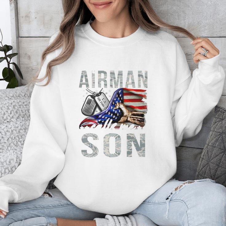 My Favorite Airman Calls Me Son Air Force Graduation Son Unisex Sweatshirt