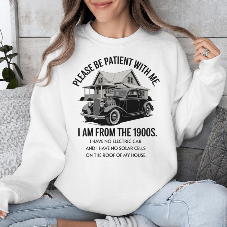 Forgive Me I'm From The 1900s No E-Car No SolarCells Premium Tri-Blend Unisex Sweatshirt