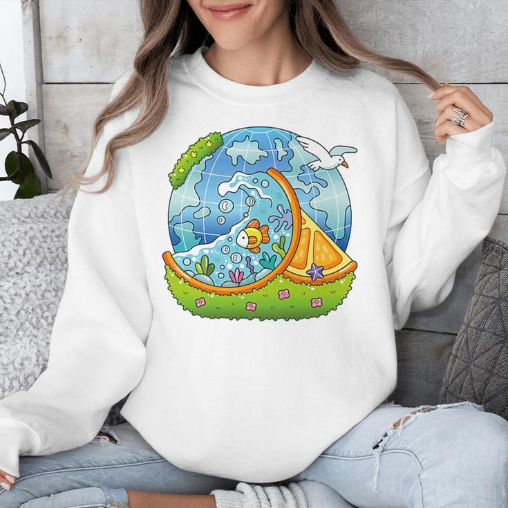 Frutiger Aero Y2K Fashion Trends Statement Piece Tech Orange Premium Unisex Sweatshirt