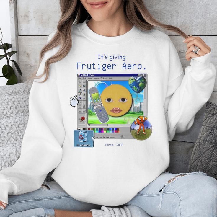 Frutiger Aero Y2K Meme Graphic 2000s Nostalgia Premium Unisex Sweatshirt Frutiger Aero Y2K Meme Graphic 2000s Nostalgia Premium Unisex Sweatshirt