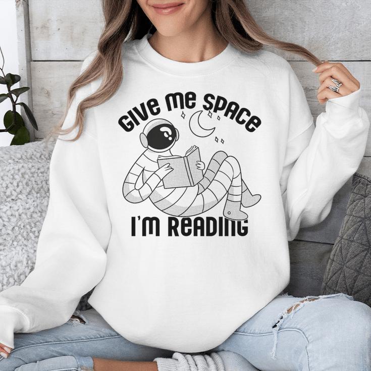 GIVE ME Space I'm Reading Kids Astronaut Book Reader Meme Premium Tri-Blend Unisex Sweatshirt