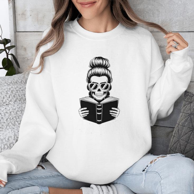 Good Girls Read Bad Books Skeleton Unisex Sweatshirt