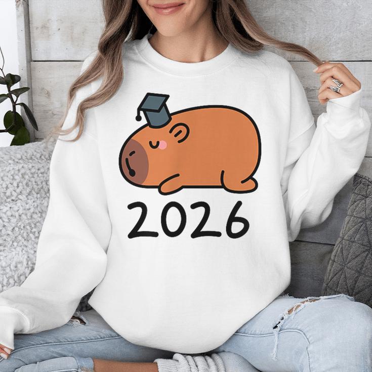 Grad Class Of 2026 Capybara Graduation Graduated Kids Unisex Sweatshirt