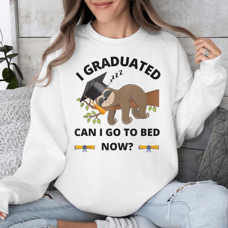 I Graduated Can I Go Back To Bed Sloth Graduation Cap Unisex Sweatshirt