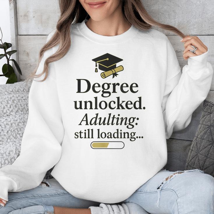 Graduation 2025 Degree Unlocked Adulting Still Loading Unisex Sweatshirt