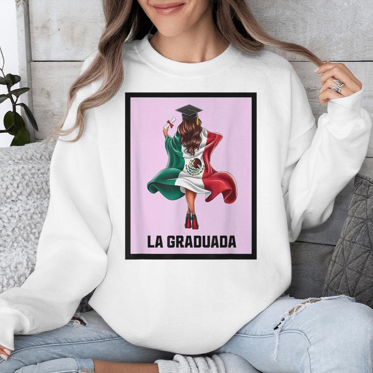 Graduation Latina Educated La Graduada Mexican Bingo Card Unisex Sweatshirt