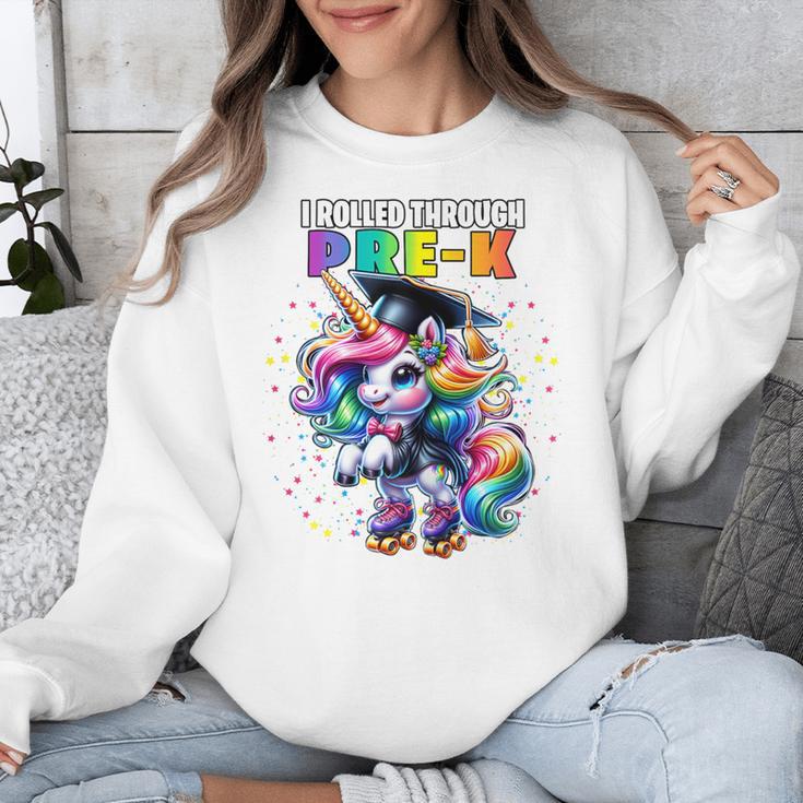Graduation Pre-K Unicorn Roller Skate Girls Preschool Grad Unisex Sweatshirt