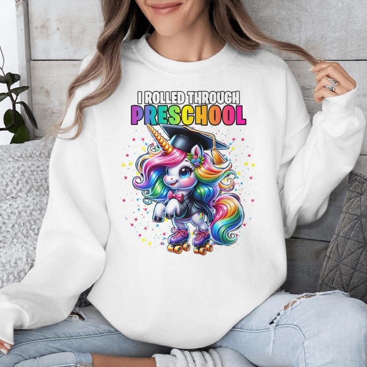 Graduation Preschool Unicorn Roller Skate Girls Pre-K Grad Unisex Sweatshirt