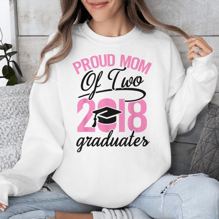 Graduation Shirt For Mom With Twins Proud Mom Of Two Unisex Sweatshirt