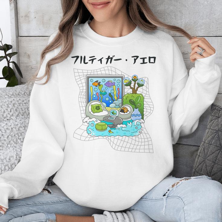Grass Fun UI UX Er Computer Retro Fish Frutiger Aero Premium Tri-Blend Unisex Sweatshirt Grass Fun UI UX Er Computer Retro Fish Frutiger Aero Premium Tri-Blend Unisex Sweatshirt