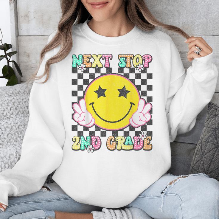 Groovy Next Stop 2nd Grade 1st Grade Graduation 2025 Unisex Sweatshirt