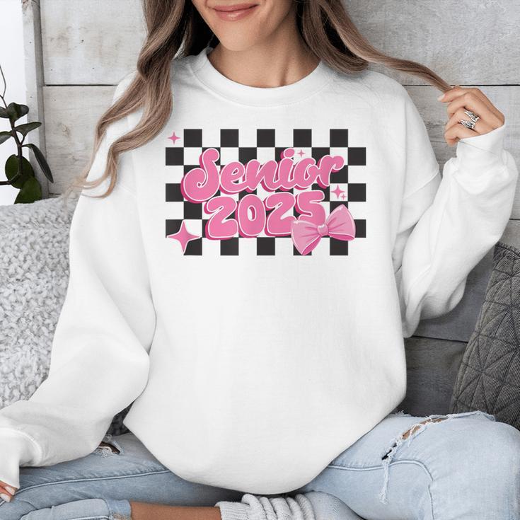 Groovy Senior Class Of 2026 Coquette Pink Bow Graduation Unisex Sweatshirt