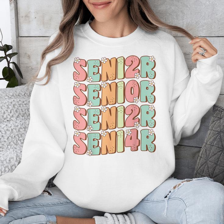 Groovy Senior Graduation Cute Groovy Senior Class Of 2024 Unisex Sweatshirt