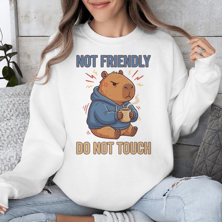 Grouchy Capybara Not Friendly Do Not Touch Introvert Premium Tri-Blend Unisex Sweatshirt Grouchy Capybara Not Friendly Do Not Touch Introvert Premium Tri-Blend Unisex Sweatshirt