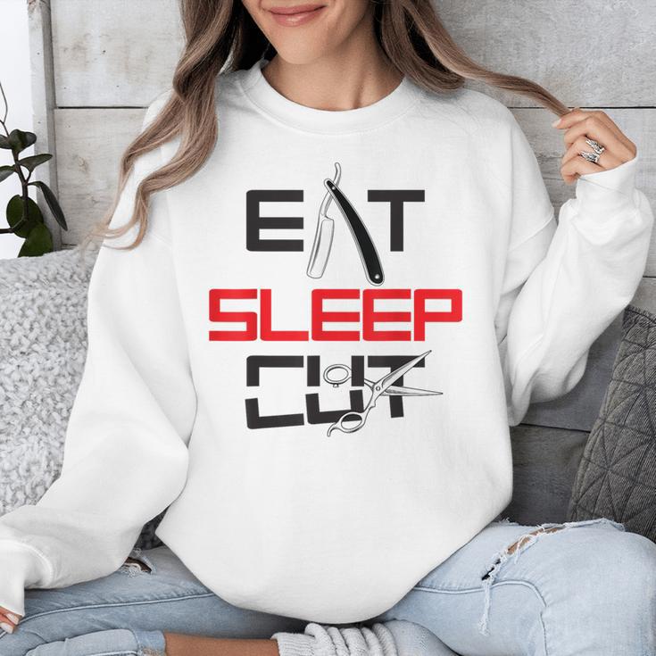 Haircutter Barber Eat Sleep Cut Barbering Graduation Unisex Sweatshirt