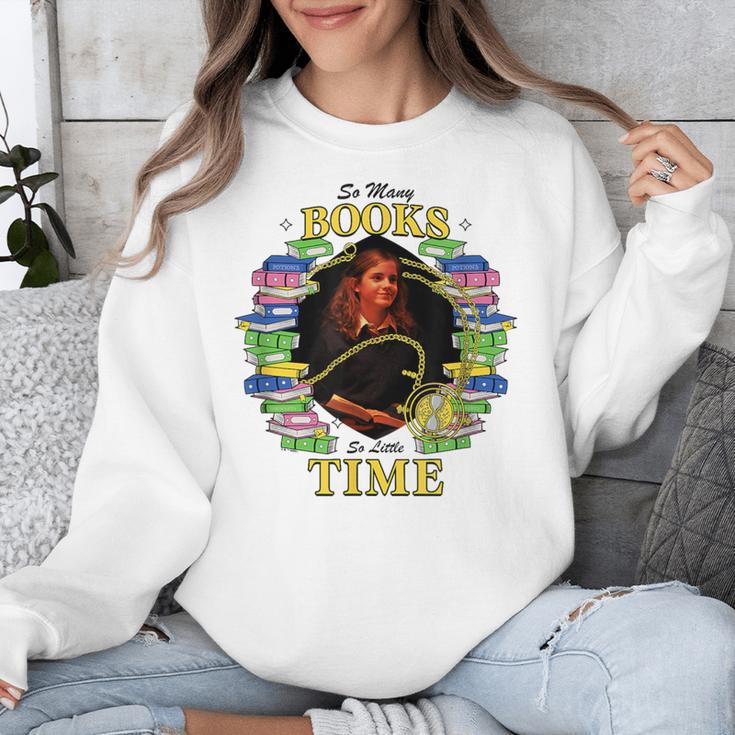 Harry Potter Hermione So Many Books So Little Time Portrait Unisex Sweatshirt