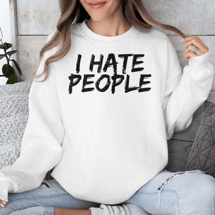 I Hate People Graffiti Introverts Meme Loner Unisex Sweatshirt I Hate People Graffiti Introverts Meme Loner Unisex Sweatshirt