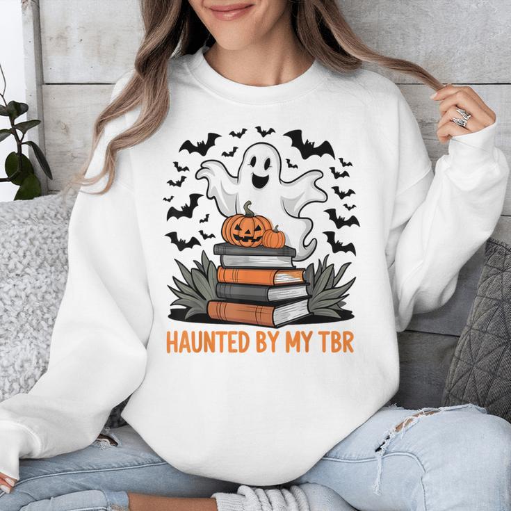 Haunted By My TBR Boo Halloween Book Lover Librarian Unisex Sweatshirt