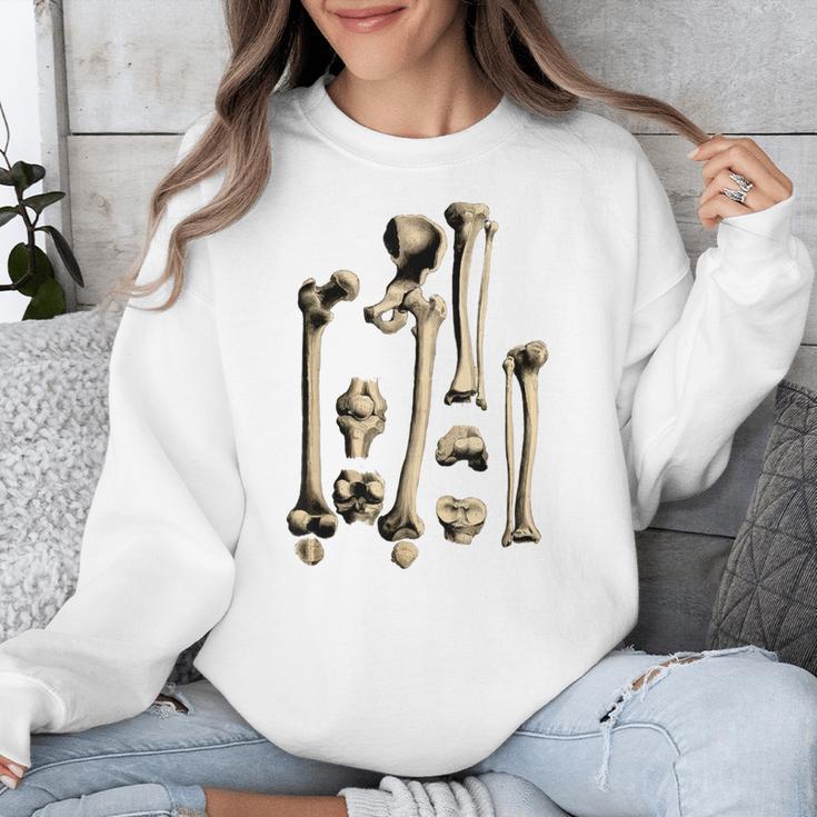 Hip And Leg Bones Book Print Vintage Human Bones Unisex Sweatshirt