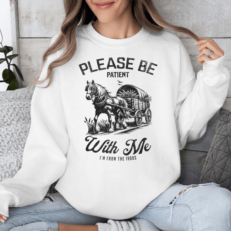 Horse Please Be Patient With Me I'm From The 1900s Premium Unisex Sweatshirt Horse Please Be Patient With Me I'm From The 1900s Premium Unisex Sweatshirt