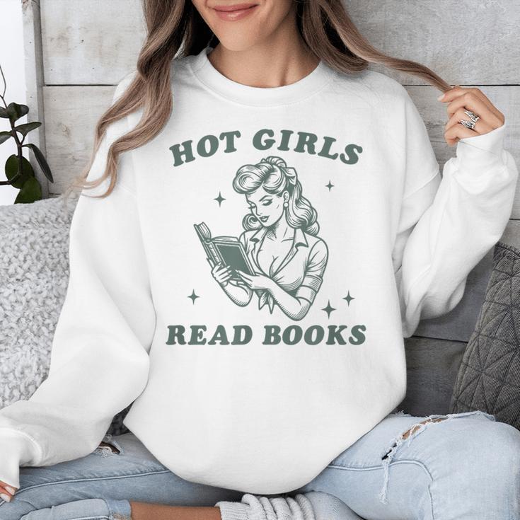 Hot Girls Read Books Bookish Booklover Christmas Unisex Sweatshirt