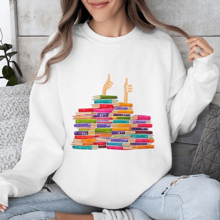 I'm Fine Reading Books Reader Book Lover Librarian Unisex Sweatshirt