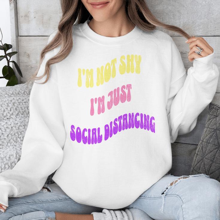 I'm Just Social Distancing Introvert Funny Unisex Sweatshirt
