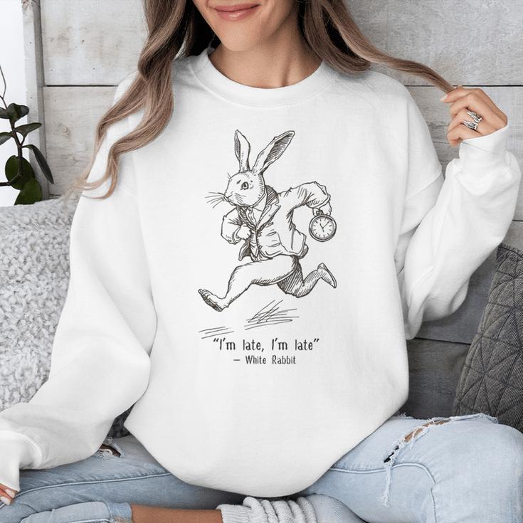 I'm Late I'm Late Rabbit From Alice Wonderland Book Unisex Sweatshirt