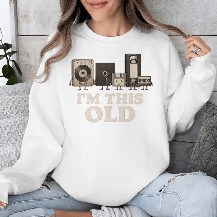 I’m This Old Retro Tech Nostalgia For 70s 80s Premium Tri-Blend Unisex Sweatshirt