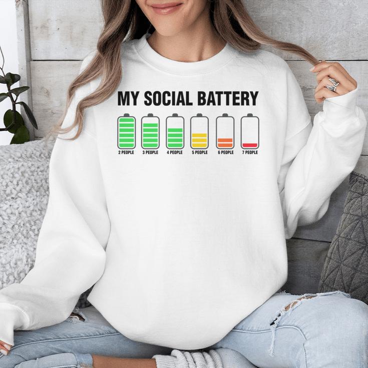 Introvert Cute My Social Battery Unisex Sweatshirt