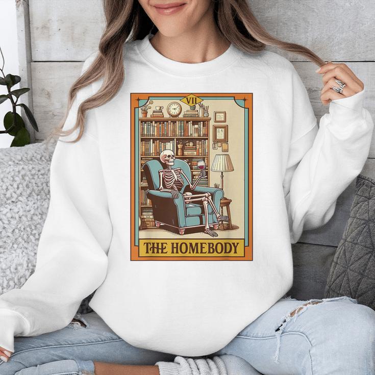 Introvert Homebody Awkward Skeleton The Homebody Tarot Card Unisex Sweatshirt Introvert Homebody Awkward Skeleton The Homebody Tarot Card Unisex Sweatshirt