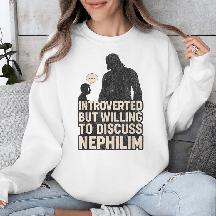 Introverted But Willing To Discuss Nephilim Tee Unisex Sweatshirt