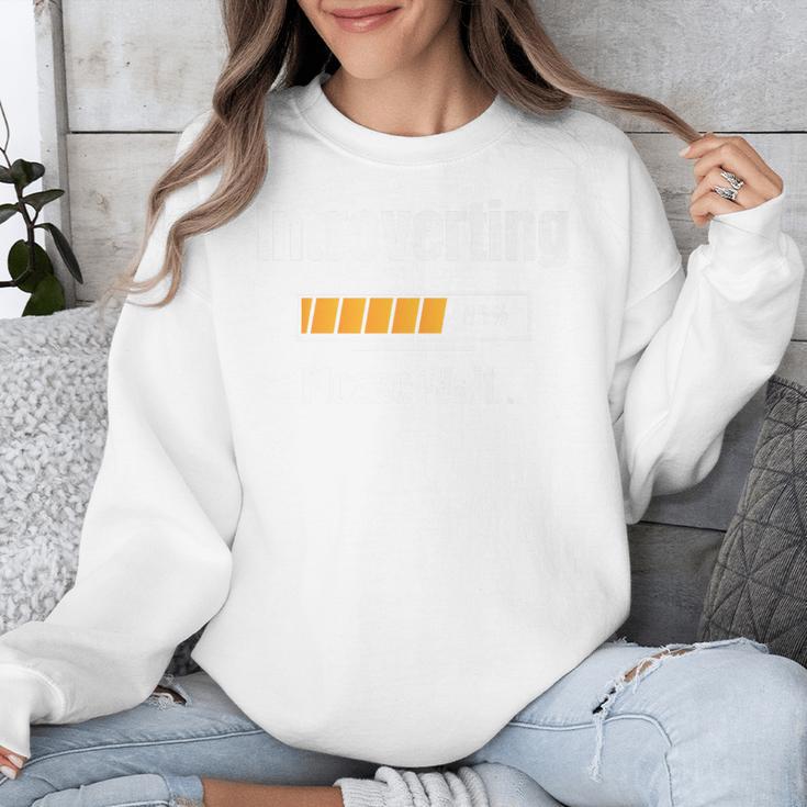 Introverting Please Wait Humor Sarcastic Geek Gamer Jokes Premium Unisex Sweatshirt Introverting Please Wait Humor Sarcastic Geek Gamer Jokes Premium Unisex Sweatshirt