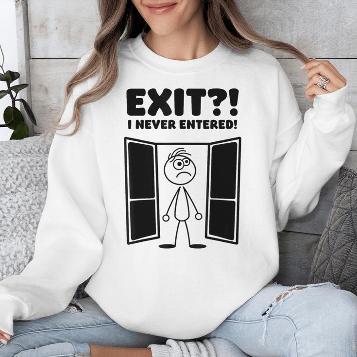 Irony Sarcasm Introvert Dry Humor Cartoon Comic Geek Nerd Unisex Sweatshirt
